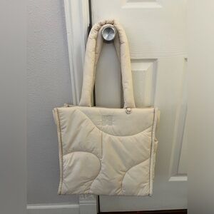 Large puffer bubble tote bag